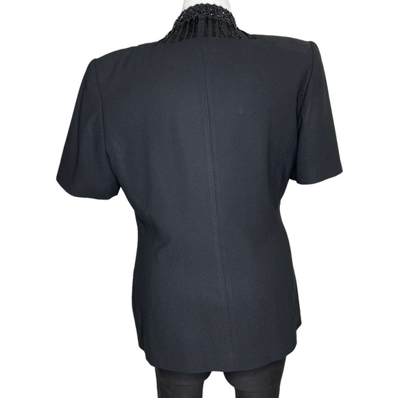 Chancelle beaded black jacket vintage 18 - Picture 3 of 7